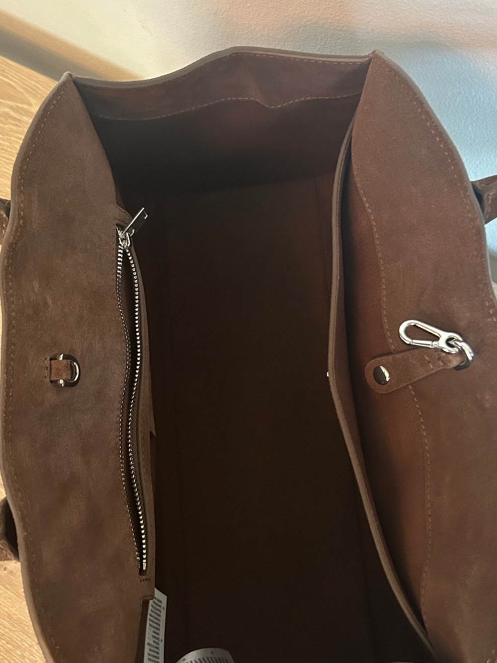 COS Brown Real Suede Shoulder-Handbag - Picture 6 of 10